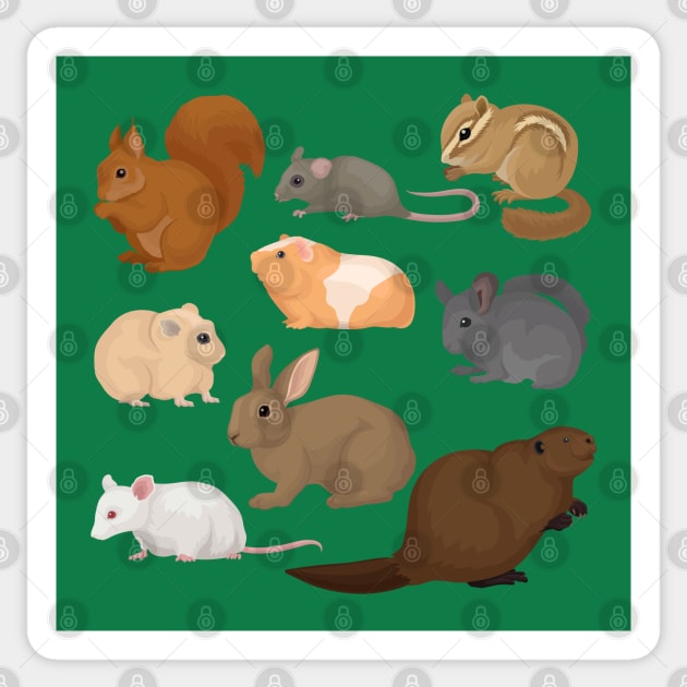 ground animals collection Sticker by Mako Design 